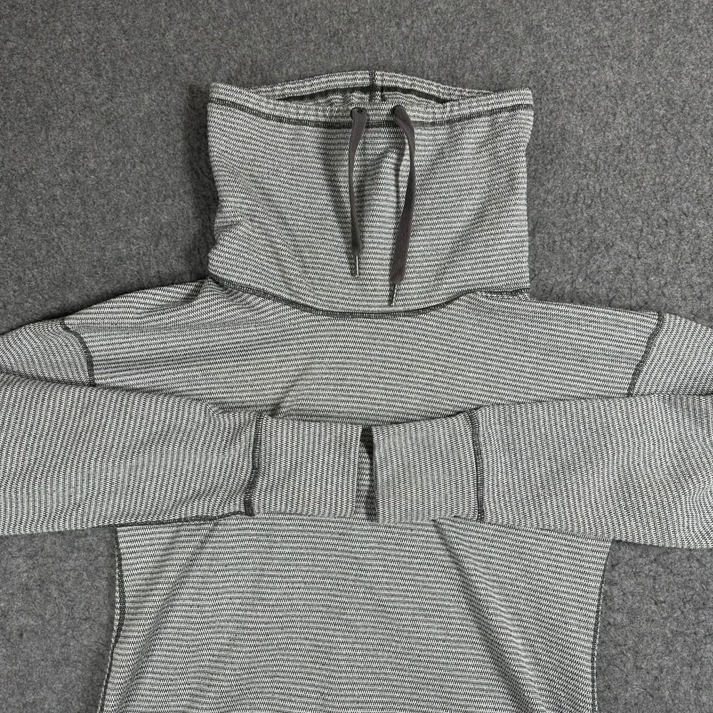 Womens Striped Cowl Neck Hoodie Medium Pullover‎ Top NO BRAND OR SIZE